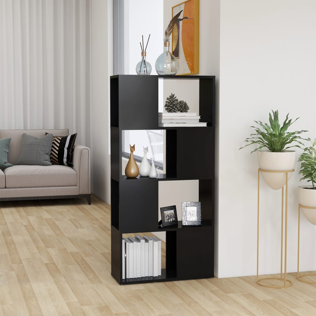 Book Cabinet Room Divider Grey 60x24x124.5 cm Engineered Wood