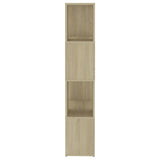 Book Cabinet Room Divider Sonoma Oak 60x24x124.5 cm Engineered Wood - Rear View