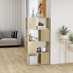 Book Cabinet Room Divider Sonoma Oak 60x24x124.5 cm