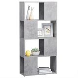 Book Cabinet Room Divider Concrete Grey 60x24x124.5 cm - Top-Down View