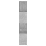 Book Cabinet Room Divider Concrete Grey 60x24x124.5 cm - Rear View