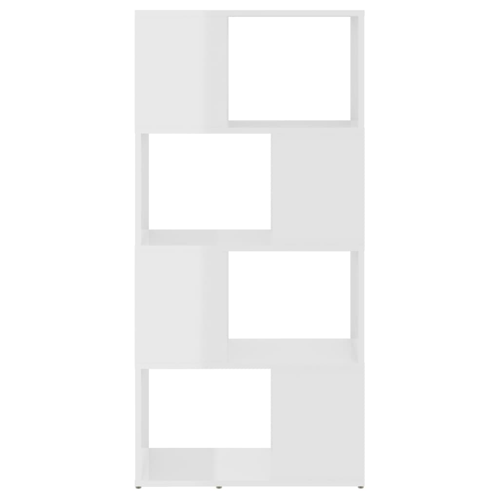 Book Cabinet Room Divider High Gloss White 60x24x124.5 cm