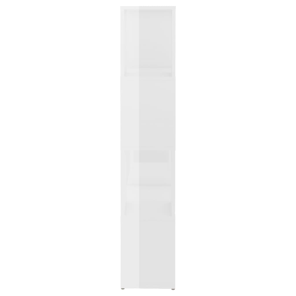 Book Cabinet Room Divider High Gloss White 60x24x124.5 cm