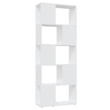 Book Cabinet Room Divider White 60x24x155 cm Engineered Wood - Front View