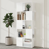 Book Cabinet Room Divider White 60x24x155 cm Engineered Wood - Side View