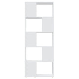 Book Cabinet Room Divider White 60x24x155 cm Engineered Wood - 45-Degree Angle