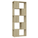 Book Cabinet Room Divider Sonoma Oak 60x24x155 cm - Front View