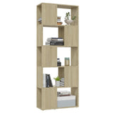 Book Cabinet Room Divider Sonoma Oak 60x24x155 cm - Top-Down View