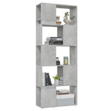 Book Cabinet Room Divider Concrete Grey 60x24x155 cm - Top-Down View