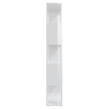 Book Cabinet Room Divider High Gloss White 60x24x155 cm - Rear View