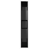 Book Cabinet Room Divider High Gloss Black 60x24x155 cm - Rear View