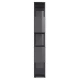 Book Cabinet Room Divider High Gloss Grey 60x24x155 cm - Rear View