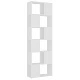 Book Cabinet Room Divider White 60x24x186 cm - Front View