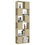 Book Cabinet Room Divider Sonoma Oak 60x24x186 cm