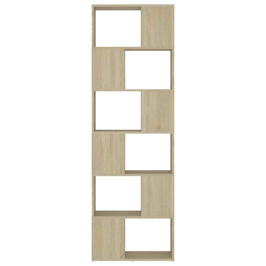 Book Cabinet Room Divider Sonoma Oak 60x24x186 cm