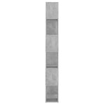 Book Cabinet Room Divider Concrete Grey 60x24x186 cm