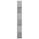 Book Cabinet Room Divider Concrete Grey 60x24x186 cm Engineered Wood - Rear View
