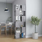 Book Cabinet Room Divider Concrete Grey 60x24x186 cm