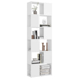 Book Cabinet Room Divider High Gloss White 60x24x186 cm - Top-Down View