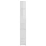 Book Cabinet Room Divider High Gloss White 60x24x186 cm - Rear View