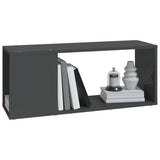 TV Cabinet High Gloss Grey 80x24x32 cm Engineered Wood