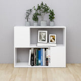 TV Cabinet White 80x24x63 cm Engineered Wood - Side View
