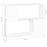TV Cabinet White 80x24x63 cm Engineered Wood - Close-Up Angle