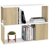 TV Cabinet White and Sonoma Oak 80x24x63 cm Engineered Wood