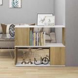 TV Cabinet White and Sonoma Oak 80x24x63 cm Engineered Wood