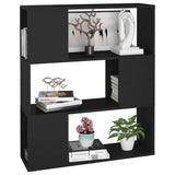 Book Cabinet Room Divider Black 80x24x94 cm Engineered Wood - Top-Down View