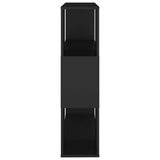 Book Cabinet Room Divider Black 80x24x94 cm Engineered Wood - Rear View