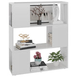 Book Cabinet Room Divider High Gloss White 80x24x94cm Engineered Wood