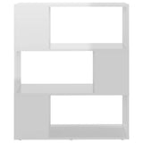 Book Cabinet Room Divider High Gloss White 80x24x94cm Engineered Wood