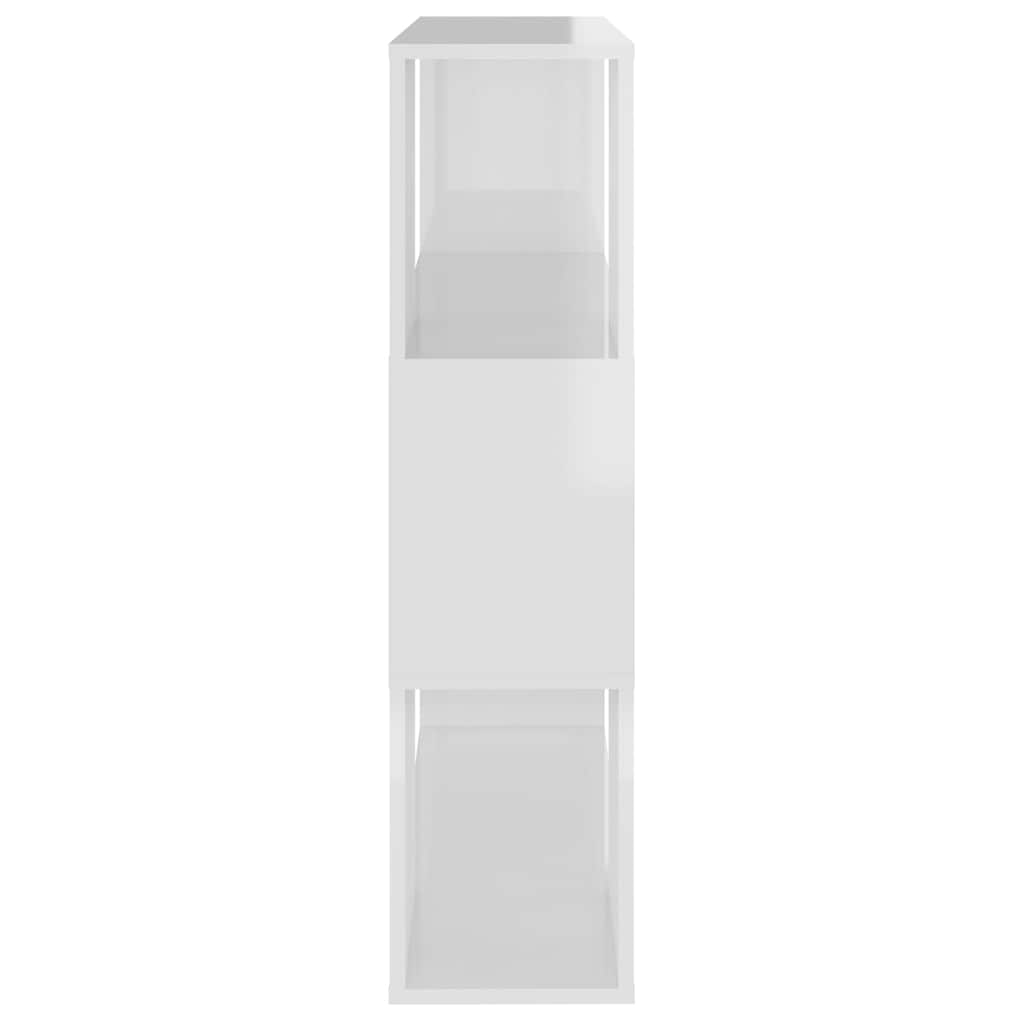 Book Cabinet Room Divider High Gloss White 80x24x94cm Engineered Wood