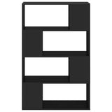 Book Cabinet Room Divider Black 80x24x124.5 cm Engineered Wood