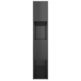 Book Cabinet Room Divider High Gloss Grey 80x24x124.5 cm - Rear View