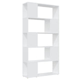 Book Cabinet Room Divider White 80x24x155 cm Engineered Wood