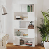 Book Cabinet Room Divider White 80x24x155 cm Engineered Wood - Rear View