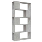 Book Cabinet Room Divider Concrete Grey 80x24x155 cm