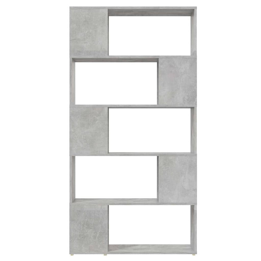 Book Cabinet Room Divider Concrete Grey 80x24x155 cm