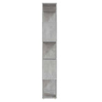 Book Cabinet Room Divider Concrete Grey 80x24x155 cm