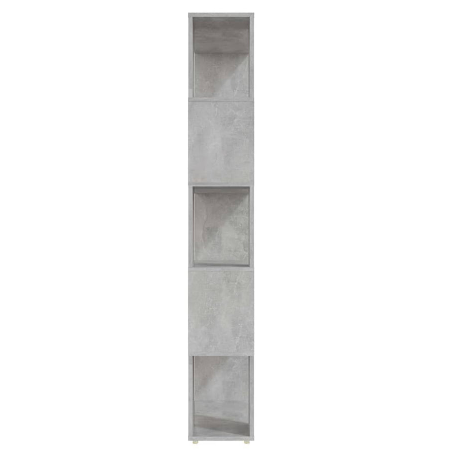 Book Cabinet Room Divider Concrete Grey 80x24x155 cm