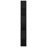 Book Cabinet Room Divider Black 80x24x186 cm Engineered Wood