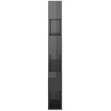 Book Cabinet Room Divider High Gloss Grey 80x24x186 cm Engineered Wood