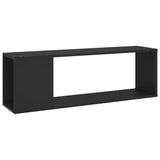 TV Cabinet Black 100x24x32 cm Engineered Wood - Front View