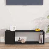 TV Cabinet Black 100x24x32 cm Engineered Wood - 45-Degree Angle