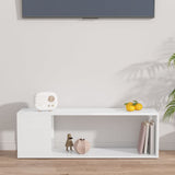 TV Cabinet High Gloss White 100x24x32 cm Engineered Wood
