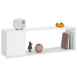TV Cabinet High Gloss White 100x24x32 cm Engineered Wood - Rear View