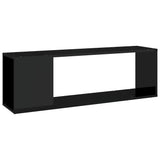 TV Cabinet High Gloss Black 100x24x32 cm Engineered Wood
