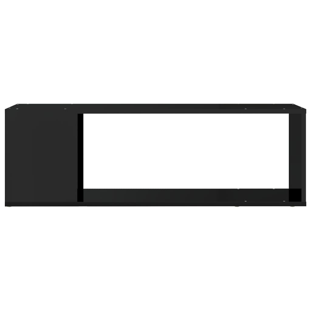 TV Cabinet High Gloss Black 100x24x32 cm Engineered Wood